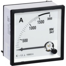 IEK Амперметр аналоговый Э47 1500/5А класс точности 1,5 96х96мм