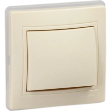 IEK KVARTA Выключатель 1-клавишный ВС10-1-0-ККм-44 10А IP44 кремовый