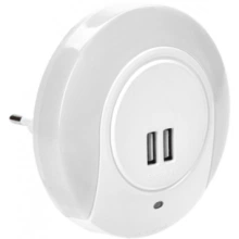 IEK LIGHTING Светильник-ночник светодиодный 001 круг с USB разъемом и датчиком освещенности 220В