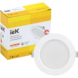 IEK Светильник светодиодный ДВО 1611 круг 7Вт 3000К IP20 белый