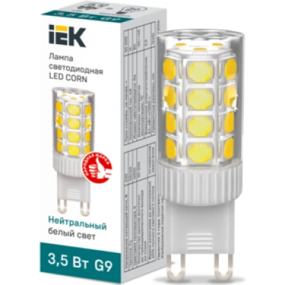 IEK Лампа светодиодная CORN капсула 3,5Вт 230В 4000К керамика G9