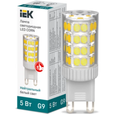 IEK Лампа светодиодная CORN капсула 5Вт 230В 4000К керамика G9 IEK Лампа светодиодная CORN капсула 5Вт 230В 4000К керамика G9