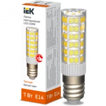 IEK Лампа светодиодная CORN капсула 7Вт 230В 3000К керамика E14