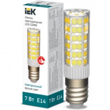 IEK Лампа светодиодная CORN капсула 7Вт 230В 4000К керамика E14