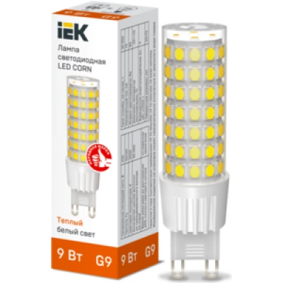 IEK Лампа светодиодная CORN капсула 9Вт 230В 3000К керамика G9 IEK Лампа светодиодная CORN капсула 9Вт 230В 3000К керамика G9