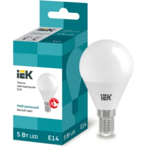 IEK Лампа светодиодная G45 шар 5Вт 230В 4000К E14 - LLE-G45-5-230-40-E14 IEK Лампа светодиодная G45 шар 5Вт 230В 4000К E14 - LLE-G45-5-230-40-E14