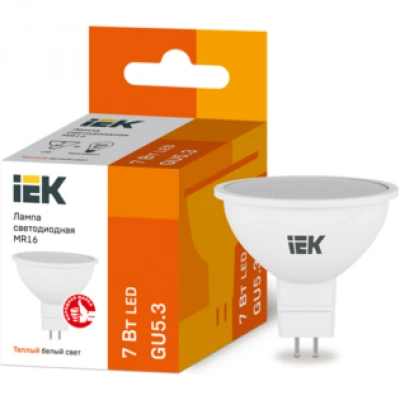 IEK Лампа светодиодная MR16 софит 7Вт 230В 3000К GU5.3