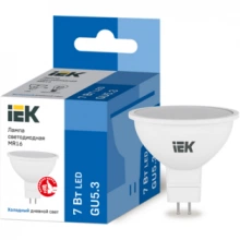 IEK Лампа светодиодная MR16 софит 7Вт 230В 6500К GU5.3