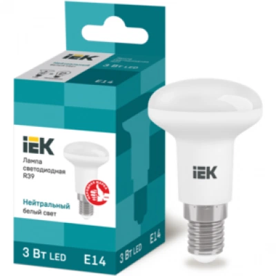 IEK Лампа светодиодная R39 рефлектор 3Вт 230В 4000К E14 IEK Лампа светодиодная R39 рефлектор 3Вт 230В 4000К E14