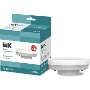 IEK Лампа светодиодная T110 таблетка 15Вт 230В 4000К GX70 - LLE-T110-15-230-40-GX70 IEK Лампа светодиодная T110 таблетка 15Вт 230В 4000К GX70 - LLE-T110-15-230-40-GX70