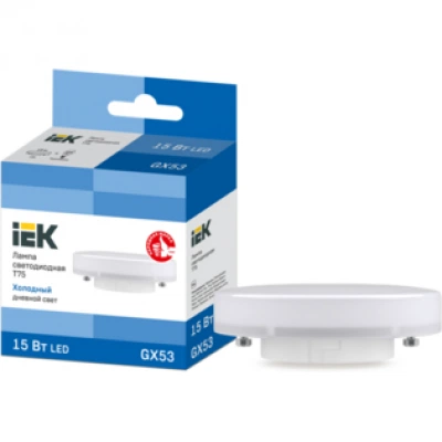 IEK Лампа светодиодная T75 таблетка 15Вт 230В 6500К GX53