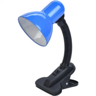 IEK LIGHTING Светильник настольный 1001 на прищепке Е27 синий