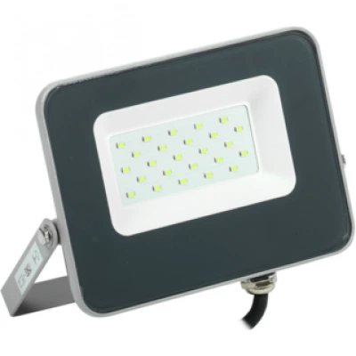 IEK Прожектор светодиодный СДО 07-20G green IP65 серый