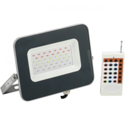 IEK Прожектор светодиодный СДО 07-30RGB multicolor IP65 серый IEK Прожектор светодиодный СДО 07-30RGB multicolor IP65 серый