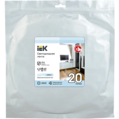 IEK Лента светодиодная 20м LSR-2835W60-4,8-IP65-12В
