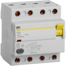 IEK Выключатель дифференциальный (УЗО) ВД1-63 4Р 50А 100мА тип А