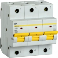 IEK Автоматический выключатель ВА47-150 3Р 80А 15кА D