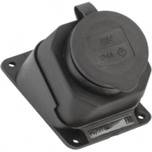 IEK Розетка настенная угловая РБу13-1-0м с защитной крышкой IP44 ОМЕГА