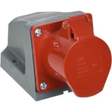 IEK Розетка стационарная ССИ-114 3Р+РЕ 16А 380-415В IP44
