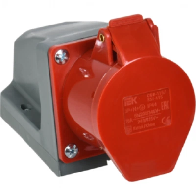 IEK Розетка стационарная CCИ-115 3Р+РЕ+N 16А 380-415В IP44