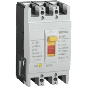 IEK Выключатель автоматический ВА66-31 3Р 32А 18кА GENERICA - SAV10-3-0032-G IEK Выключатель автоматический ВА66-31 3Р 32А 18кА GENERICA - SAV10-3-0032-G