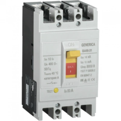 IEK Выключатель автоматический ВА66-31 3Р 80А 18кА GENERICA
