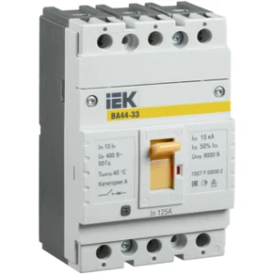 IEK Выключатель автоматический ВА44-33 3Р 125А 15кА - SVA4410-3-0125 IEK Выключатель автоматический ВА44-33 3Р 125А 15кА - SVA4410-3-0125