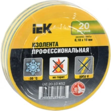 IEK Изолента 0,18х19мм желто-зеленая 20м ИЭК