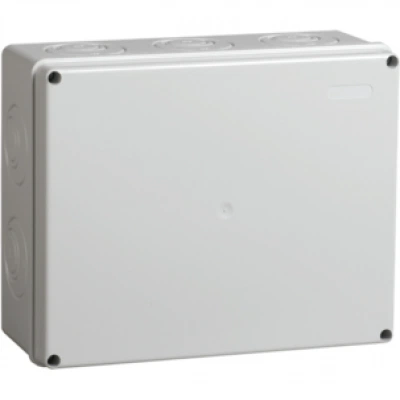 IEK Коробка распаячная КМ41272 для открытой проводки 240х195х90мм IP55 (RAL 7035, кабельные вводы 5шт)