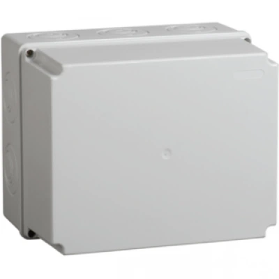 IEK Коробка распаячная КМ41273 для открытой проводки 240х195х165мм IP44 (RAL 7035, кабельные вводы 5шт)