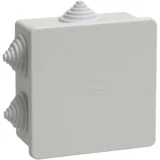 IEK Коробка распаячная КМ41235 для открытой проводки 85х85х40мм IP44 (RAL 7035, 6 гермовводов)