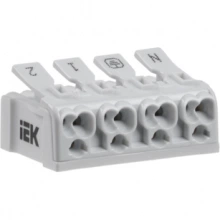 IEK Клемма пружинная соединительная КСПз4-2L+N+PE