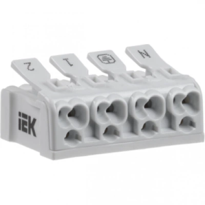 IEK Клемма пружинная соединительная КСПз4-2L+N+PE