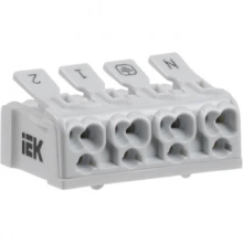 IEK Клемма пружинная соединительная КСПн4-2L+N+PE