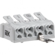 IEK Клемма пружинная соединительная КСПнз4-2L+N+PE