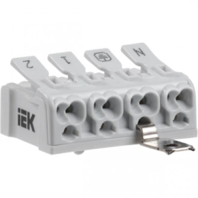 IEK Клемма пружинная соединительная КСПнз4-2L+N+PE IEK Клемма пружинная соединительная КСПнз4-2L+N+PE