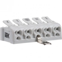 IEK Клемма пружинная соединительная КСПз5-3L+N+PE