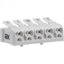IEK Клемма пружинная соединительная КСПн5-3L+N+PE