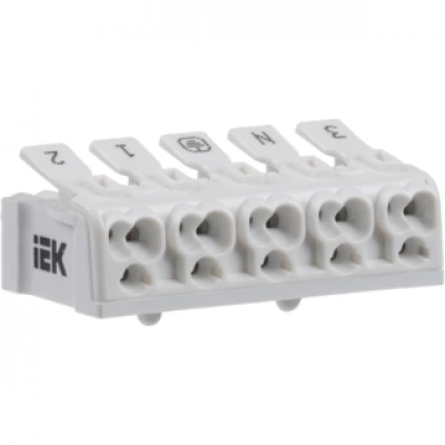 IEK Клемма пружинная соединительная КСПн5-3L+N+PE