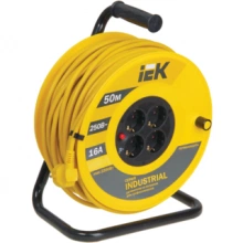 IEK Катушка УК50 с термозащитой 4 места 2P+PE/50м 3х1,5мм2 INDUSTRIAL