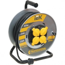 IEK Катушка УК40 на мет. с термозащитой 4 места 2P+PE/40м КГ 3х1,5мм2 IP44 PROFESSIONAL