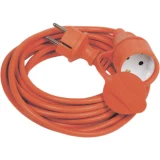 IEK Шнур УШ-01РВ с вилкой и розеткой 2P+PE/20м 3х1,0мм2 IP44 оранжевый