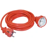 IEK Шнур УШ-01РВ с вилкой и розеткой 2P+PE/20м 3х1,0мм2 оранжевый