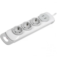 IEK Удлинитель У03В 3 места 2P+PE/1,5м 3х1мм2 16А/250В USBх2 MODERN