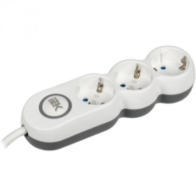 IEK Удлинитель У03В 3 места 2P+PE/5м 3х1,5мм2 16А/250В UNO