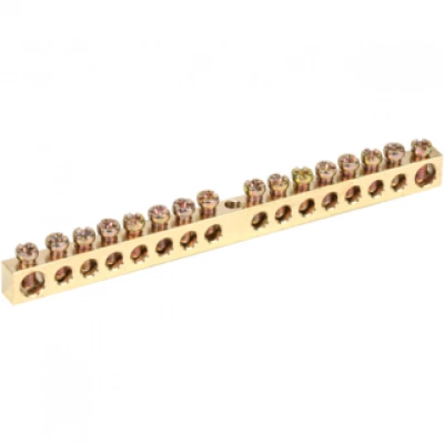 IEK Шина PEN "земля-ноль" 6х9мм 16/1 (16групп/крепеж по центру)